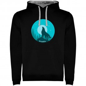 суичър,мъжки,пуловери,kruskis,wolf,night,hoodie,black,(black,grey)