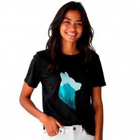 Тениска Kruskis Wolf short sleeve T-shirt - Black (Black) тениска,дамски,тениски,kruskis,wolf,short,sleeve,t,shirt,black,(black)