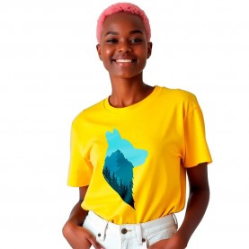 Тениска Kruskis Wolf short sleeve T-shirt - Yellow (Yellow) тениска,дамски,тениски,kruskis,wolf,short,sleeve,t,shirt,yellow,(yellow)