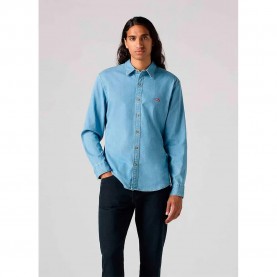 риза,с,дълъг,ръкав,мъжки,ризи,levi's®,battery,hm,slim,long,sleeve,shirt,blue