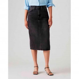 Пола Levi´s ® Hr Back Slit denim skirt - Black (Wandering Spirit Cle) пола,дамски,поли,и,рокли,levi´s,®,hr,back,slit,denim,skirt,black,(wandering,spirit,cle)