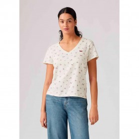 тениска,дамски,тениски,levi´s,®,perfect,short,sleeve,v,neck,t,shirt,lou,ditsy,floral,v4,(white)