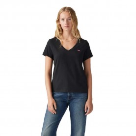 тениска,дамски,тениски,levi´s,®,perfect,slub,short,sleeve,v,neck,t,shirt,anthracite,night,(black)