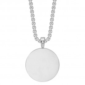 бижутерия,captena,round,stainless,steel,du10061,necklace,silver