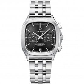 Часовник Carl pique Carré Chrono CP0025 watch - Silver часовник,часовници,carl,pique,carré,chrono,cp0025,watch,silver