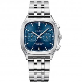 Часовник Carl pique Carré Chrono CP0026 watch - Blue часовник,часовници,carl,pique,carré,chrono,cp0026,watch,blue