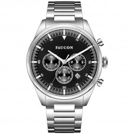 часовник,часовници,faucon,chrono,f10012,watch,silver