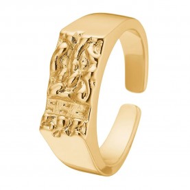 Tom morris 18 ct. Goldplated Stainless Steel TM00043 ring - Golden бижутерия,tom,morris,18,ct.,goldplated,stainless,steel,tm00043,ring,golden