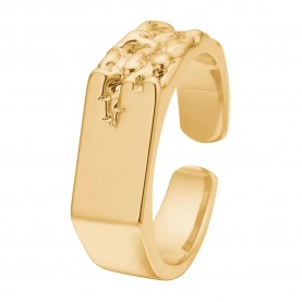 Tom morris 18 ct. Goldplated Stainless Steel TM00045 ring - Golden бижутерия,tom,morris,18,ct.,goldplated,stainless,steel,tm00045,ring,golden