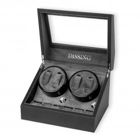 бижутерия,dissing,synthetic,leather,0000273,watch,box,silver,(winder,4,red)