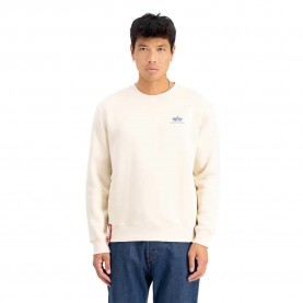 блуза,мъжки,пуловери,alpha,industries,basic,small,logo,sweatshirt,beige,(vintage,white)