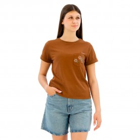 тениска,дамски,тениски,levi´s,®,gr,margot,pocket,short,sleeve,t,shirt,brown,(emb,flower,pocket,eg)