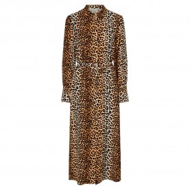 рокля,дамски,поли,и,рокли,yas,kaya,long,sleeve,long,dress,brown