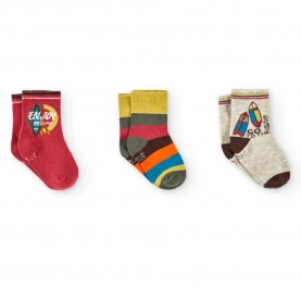 чорапи,мъжки,чорапи,дамски,чорапи,boboli,391036,socks,3,pairs,multicolor,(scarlet)