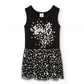 Рокля Boboli Combined sleeveless dress - Black (Printed Spots Black Background) рокля,дамски,поли,и,рокли,boboli,combined,sleeveless,dress,black,(printed,spots,black,background)