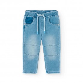 Панталони Boboli Denim Knit pants - Blue (Bleach Wash) панталони,мъжки,панталони,дамски,панталони,boboli,denim,knit,pants,blue,(bleach,wash)