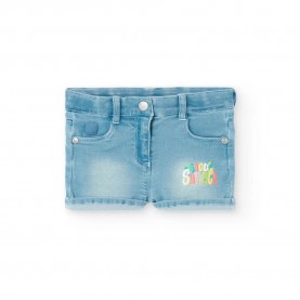 Къси панталони Boboli Denim Knit shorts - Blue (Bleach Wash) къси,панталони,мъжки,панталони,дамски,панталони,boboli,denim,knit,shorts,blue,(bleach,wash)