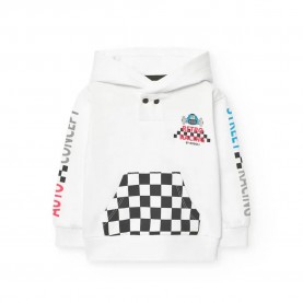 Суичър Boboli Fleece hoodie - White (White) суичър,детски,блузи,boboli,fleece,hoodie,white,(white)