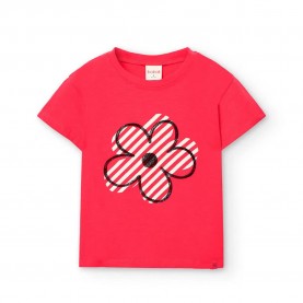 Тениска Boboli Knit Flame short sleeve T-shirt - Pink (Fuchsia) тениска,мъжки,тениски,дамски,тениски,boboli,knit,flame,short,sleeve,t,shirt,pink,(fuchsia)