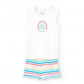 пижама,детски,пижами,boboli,knit,sleeveless,pyjama,white