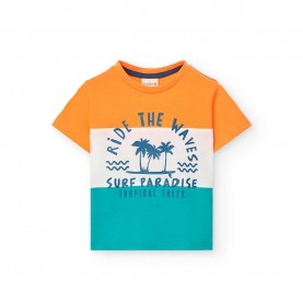 Тениска Boboli Knit short sleeve T-shirt - Orange (Orange 10) тениска,мъжки,тениски,дамски,тениски,boboli,knit,short,sleeve,t,shirt,orange,(orange,10)