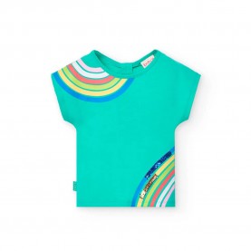 Тениска Boboli Knit short sleeve T-shirt - Green / Blue (Jade) тениска,мъжки,тениски,дамски,тениски,boboli,knit,short,sleeve,t,shirt,green,blue,(jade)