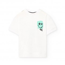 Тениска Boboli Knit short sleeve T-shirt - White (White 25) тениска,мъжки,тениски,дамски,тениски,boboli,knit,short,sleeve,t,shirt,white,(white,25)