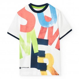 Тениска Boboli Knit short sleeve T-shirt - White (White 33) тениска,мъжки,тениски,дамски,тениски,boboli,knit,short,sleeve,t,shirt,white,(white,33)