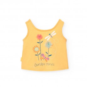 Тениска Boboli Knit sleeveless T-shirt - Yellow (Corn) тениска,мъжки,тениски,дамски,тениски,boboli,knit,sleeveless,t,shirt,yellow,(corn)