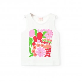 Тениска Boboli Knit sleeveless T-shirt - White (White 3) тениска,мъжки,тениски,дамски,тениски,boboli,knit,sleeveless,t,shirt,white,(white,3)