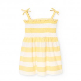 рокля,детски,поли,и,рокли,boboli,knit,striped,dress,yellow,(wide,bicolor,list)