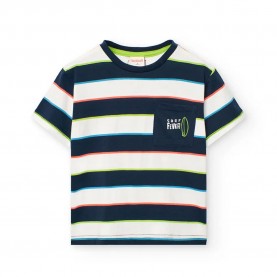 Тениска Boboli Knit Striped short sleeve T-shirt - Blue (Multicolor Listing 1) тениска,мъжки,тениски,дамски,тениски,boboli,knit,striped,short,sleeve,t,shirt,blue,(multicolor,listing,1)