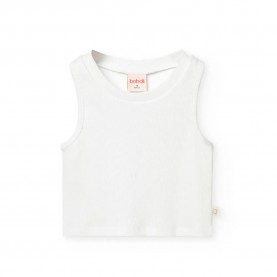 Тениска Boboli Knit sleeveless T-shirt - White (White 1) тениска,мъжки,тениски,дамски,тениски,boboli,knit,sleeveless,t,shirt,white,(white,1)