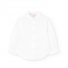 риза,с,дълъг,ръкав,детски,ризи,boboli,linen,long,sleeve,shirt,white