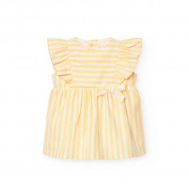 рокля,детски,поли,и,рокли,boboli,linen,striped,dress,yellow