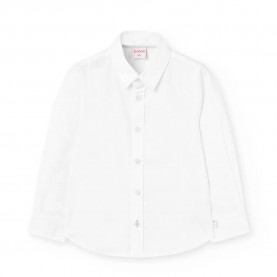 Риза с дълъг ръкав Boboli Oxford long sleeve shirt - White (White) риза,с,дълъг,ръкав,дамски,ризи,мъжки,ризи,boboli,oxford,long,sleeve,shirt,white,(white)