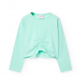 Тениска Boboli Stretch Knit long sleeve T-shirt - Green (Caribbean) тениска,мъжки,тениски,дамски,тениски,boboli,stretch,knit,long,sleeve,t,shirt,green,(caribbean)