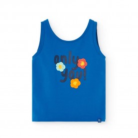 Тениска Boboli Stretch Knit sleeveless T-shirt - Blue (Royal) тениска,мъжки,тениски,дамски,тениски,boboli,stretch,knit,sleeveless,t,shirt,blue,(royal)