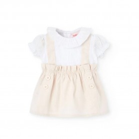 рокля,детски,поли,и,рокли,boboli,voile,combined,dress,beige