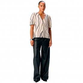 дамски,блузи,дамски,ризи,object,jacira,short,sleeve,blouse,black,(sandshell,black,wavy,lines)