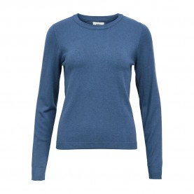 блуза,дамски,пуловери,дамски,плетени,дрехи,object,thess,sweater,dark,denim,melange,(blue)