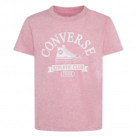 Детска тениска Converse kids Chuck Taylor short sleeve T-shirt - Pink (Lt Jellyfish Jitter Htr) детска,тениска,мъжки,тениски,дамски,тениски,converse,kids,chuck,taylor,short,sleeve,t,shirt,pink,(lt,jellyfish,jitter,htr)