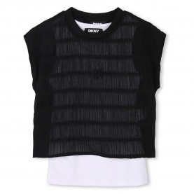 тениска,детски,тениски,dkny,d62313,short,sleeve,t,shirt,black