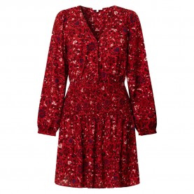 рокля,дамски,поли,и,рокли,pepe,jeans,cecile,long,sleeve,short,dress,red
