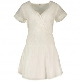 рокля,дамски,поли,и,рокли,pepe,jeans,dea,short,sleeve,short,dress,beige,(mousse,white)