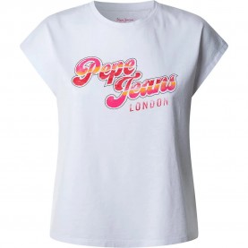 Тениска Pepe jeans Rosalie short sleeve T-shirt - White (White) тениска,дамски,тениски,pepe,jeans,rosalie,short,sleeve,t,shirt,white,(white)