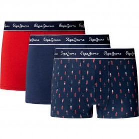 боксерки,мъжко,бельо,pepe,jeans,surf,boxers,3,units,red,blue,(navy)