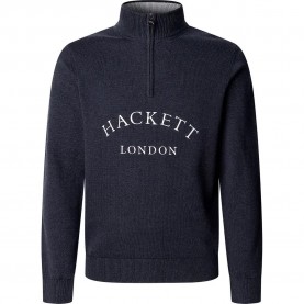 блуза,мъжки,пуловери,hackett,heritage,hzip,half,zip,sweater,blue