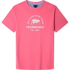 тениска,мъжки,тениски,façonnable,flag,front,print,short,sleeve,t,shirt,magenta,purple,(pink)