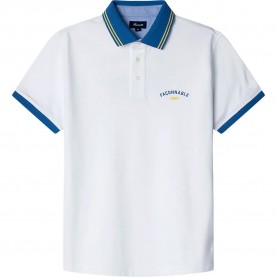 мъжки,блузи,с,яка,façonnable,flg,bck,print,short,sleeve,polo,white